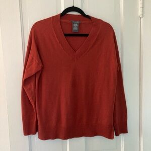 Rust V-neck Sweater